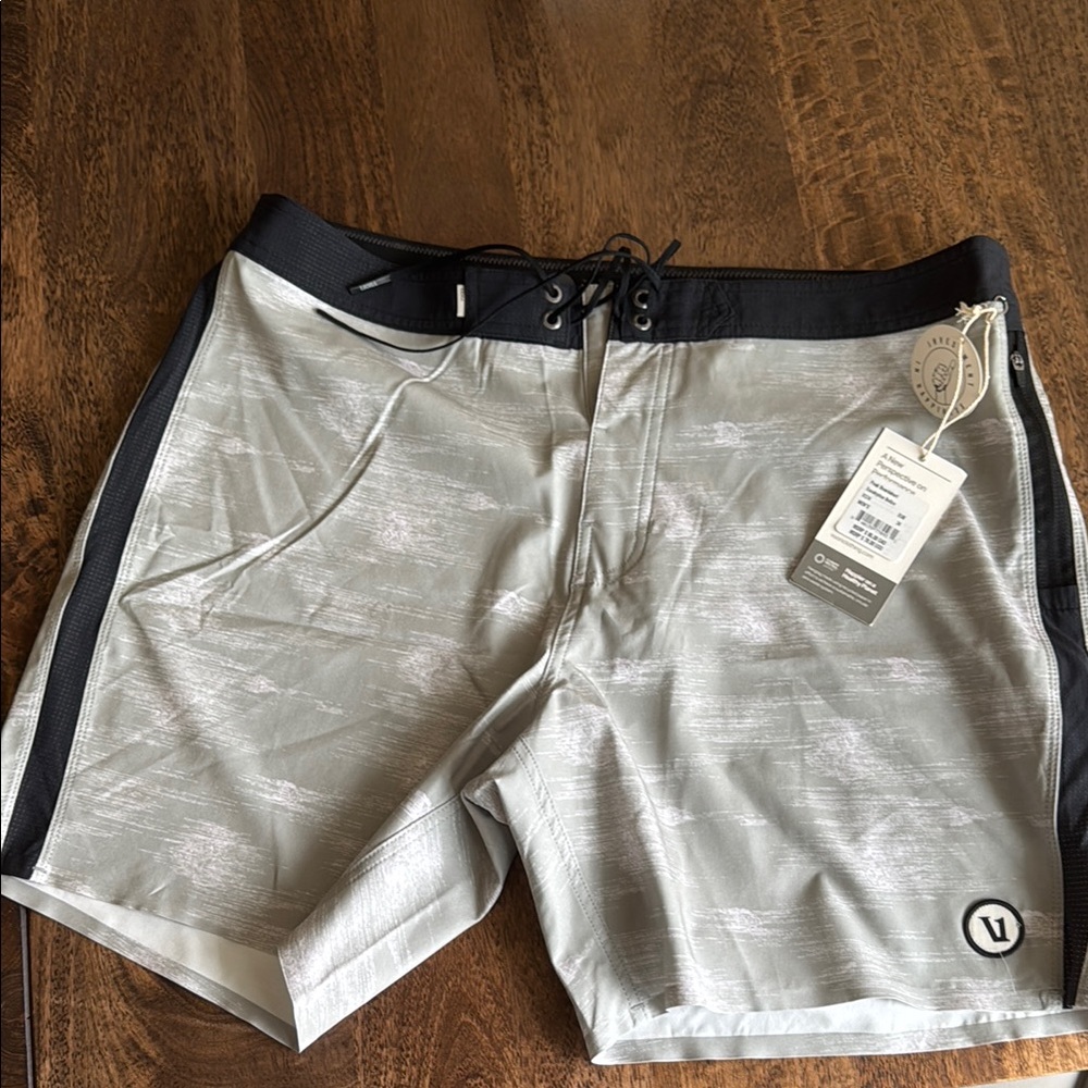 Vuori Gray Board Shorts Modern Swimwear